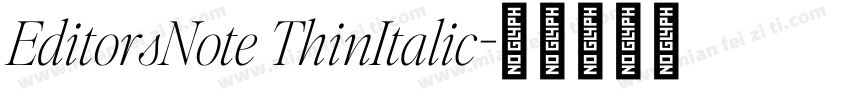 EditorsNote ThinItalic字体转换